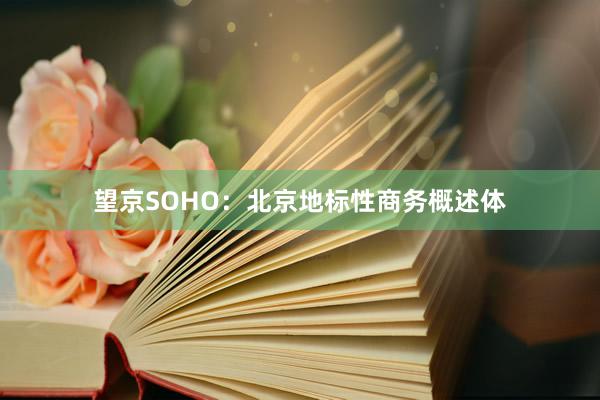 望京SOHO：北京地标性商务概述体